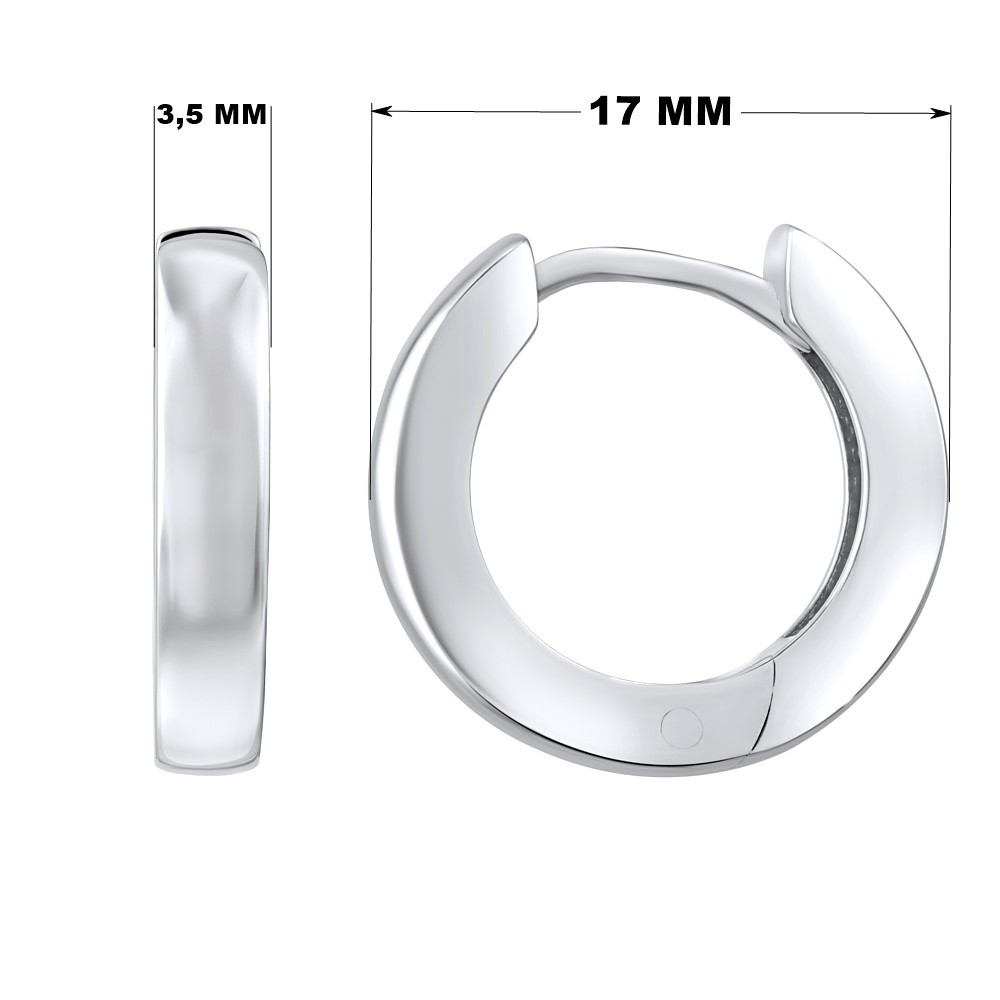 Stříbrné náušnice kruhy ORION - leštěný povrch
