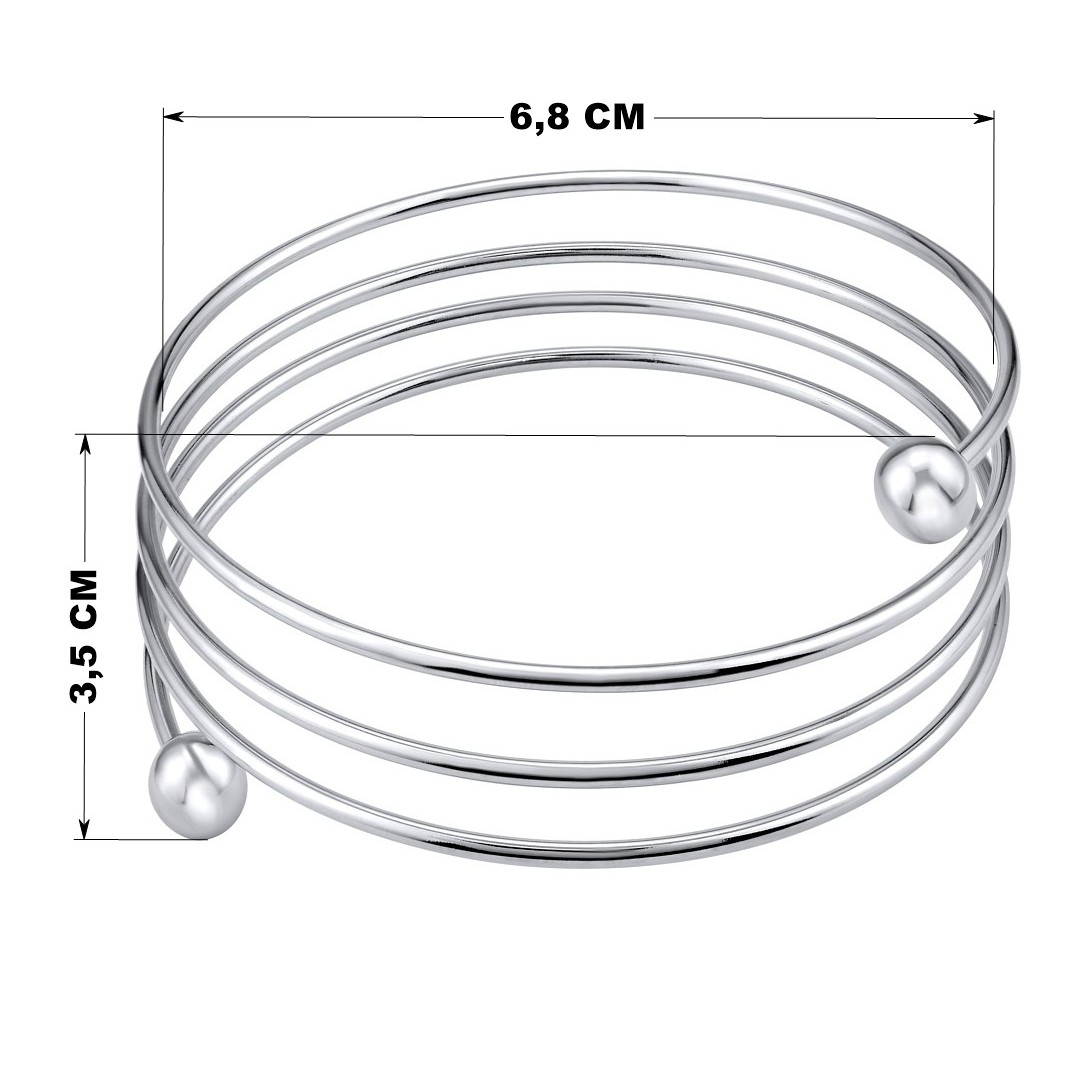Dámský kruhový náramek z chirurgické oceli 68 mm