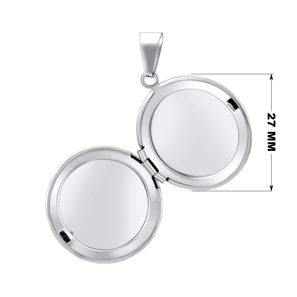 Ocelový medailon kruh otevírací