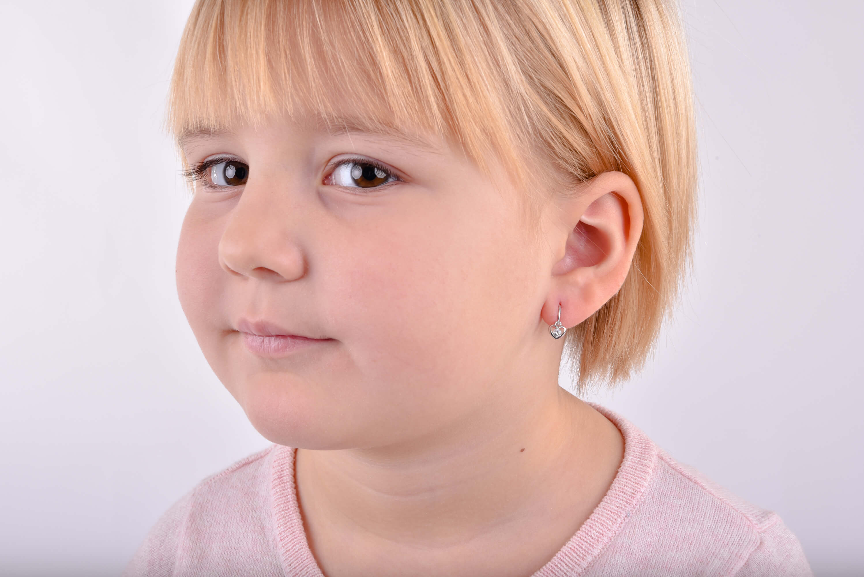 Dětské naušnice Cutie C1943-B Pink