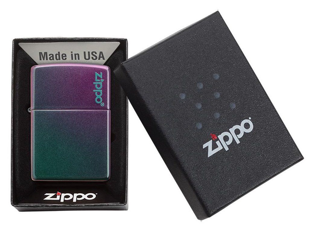 Benzínový zapalovač Iridescent Zippo Logo