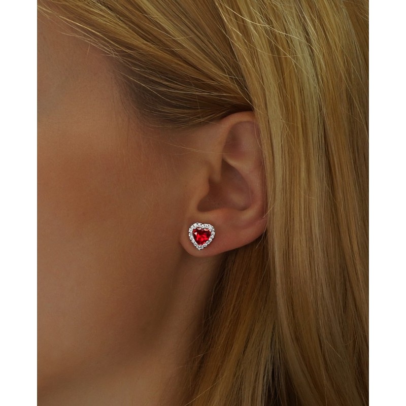 PRIA stříbrné srdíčkové náušnice