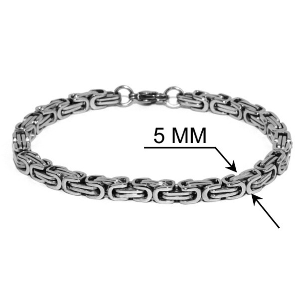 Nerezový náramek pro muže 5mm x 22cm KMMB25365