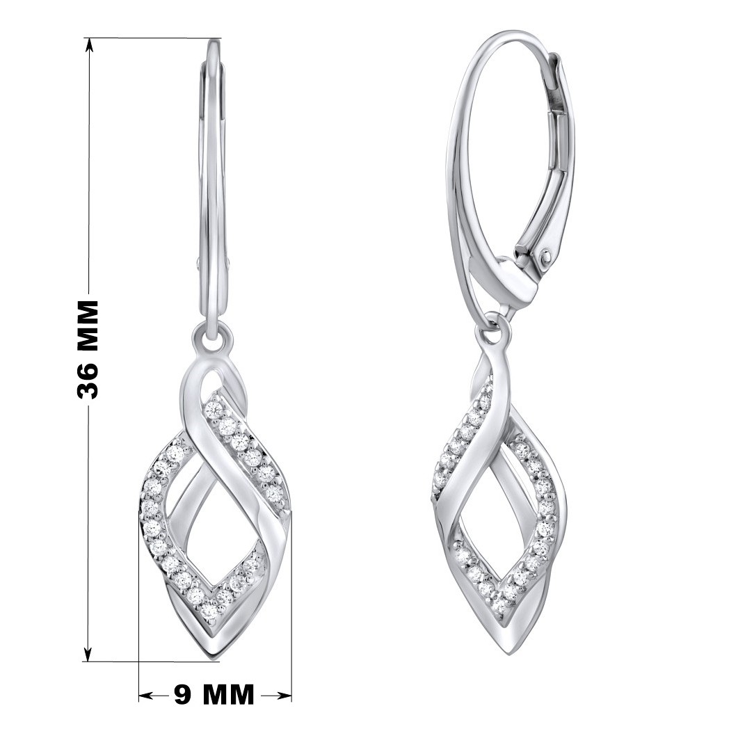 Stříbrné visací náušnice ERIA  FW9671E