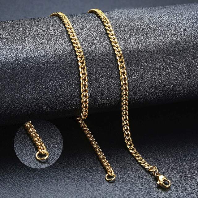 Řetízek z chirurgické oceli NC-529-Gold 5mm
