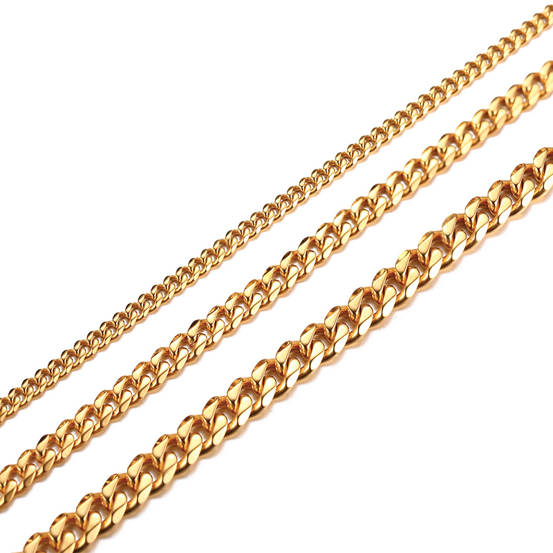 Řetízek z chirurgické oceli NC-529-Gold 9mm