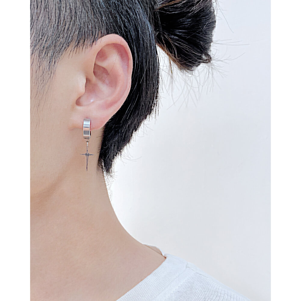 Náušnice chirurgická ocel s křížkem