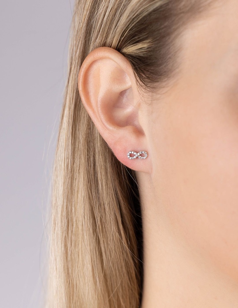 Stříbrné náušnice Infinity Axa s Brilliance Zirconia PRGPZE0196ES