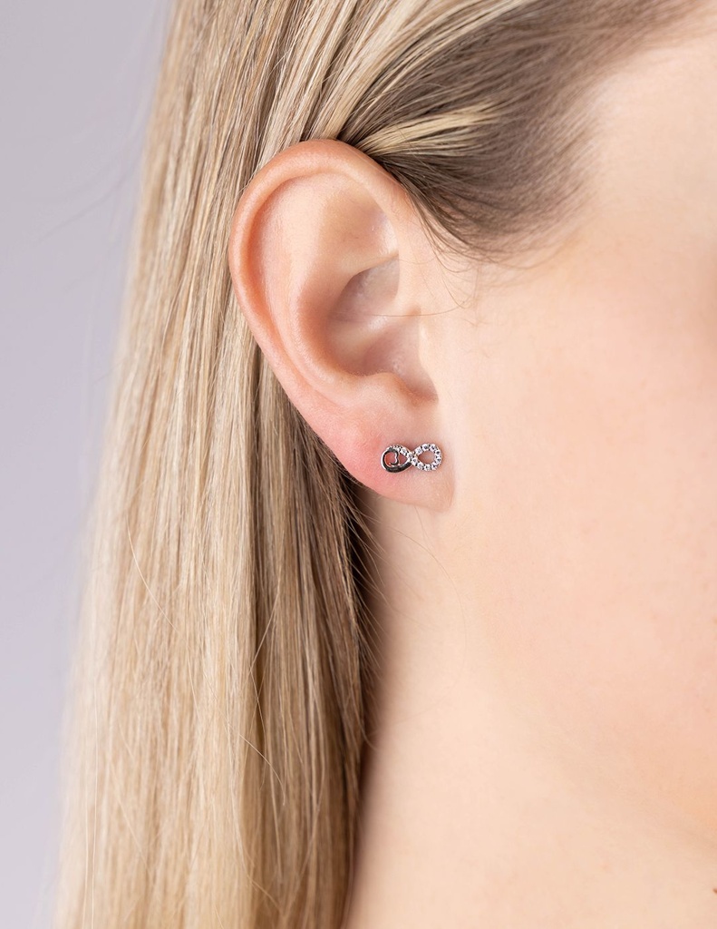 Stříbrné náušnice Infinity Arni s Brilliance Zirconia PRGMH29ES