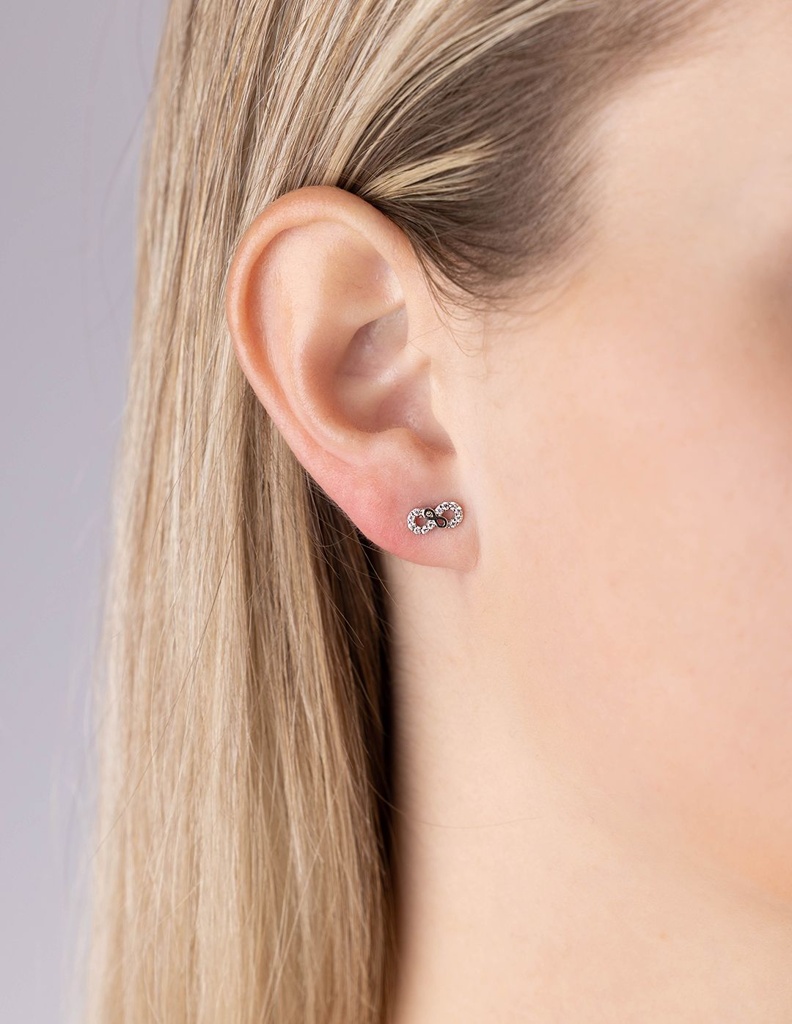 Stříbrné náušnice Infinity Arie s Brilliance Zirconia PRGMH38ES