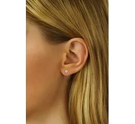 Stříbrné náušnice pecky se Swarovski Zirconia 4 mm SILVEGO70604w