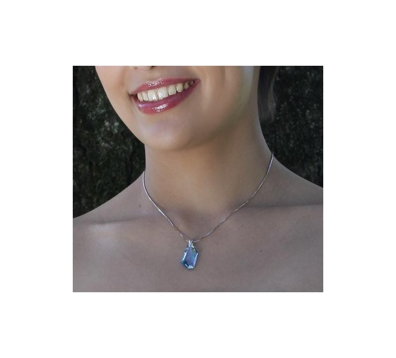 Stříbrný přívěsek De-Art aquamarine
