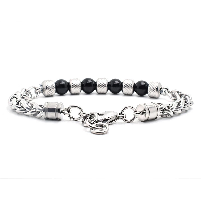 Náramek z chirurgické oceli onyx