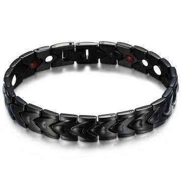 Náramek z chirurgické oceli Black Heart