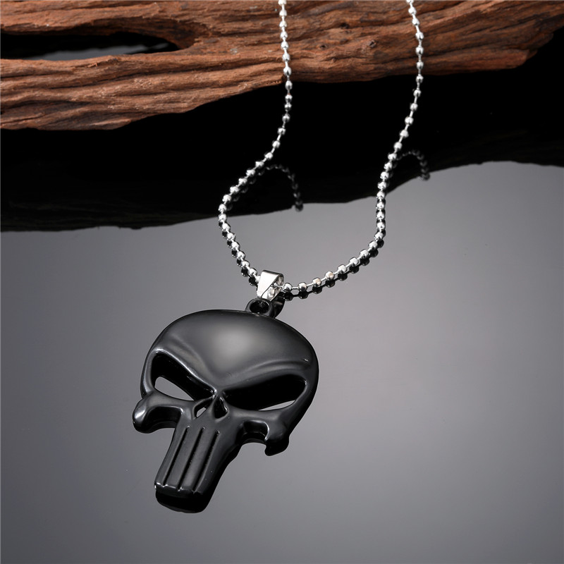 Náhrdelník z chirurgické oceli Punk Skull
