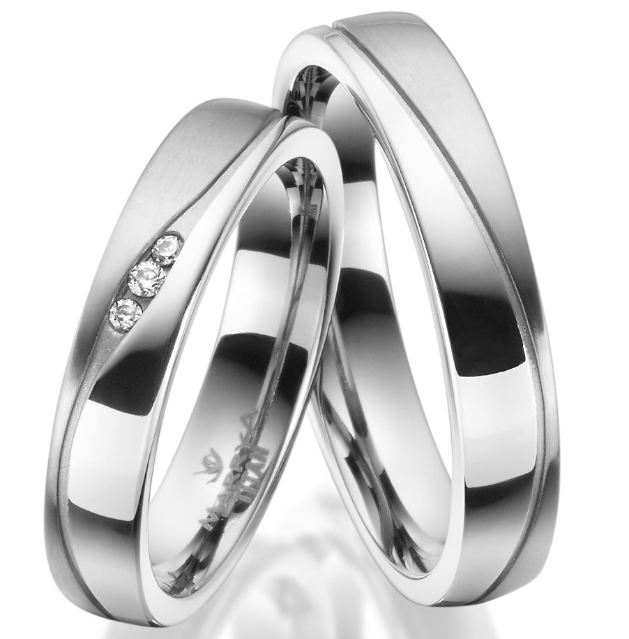 Jemné titanové snubní prsteny TI-34