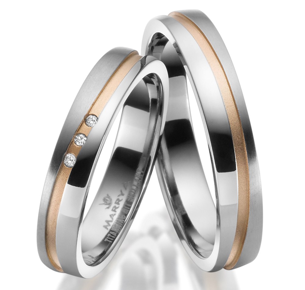 Titanové snubní prsteny s vlnkou TI-45