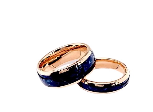 Luxusní wolframové prsteny s Lapis lazuli R-TU-153