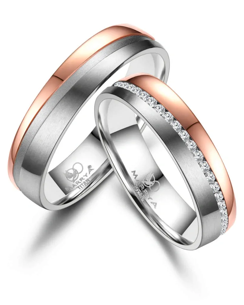 Nádherné snubní titanové  prsteny TI-27