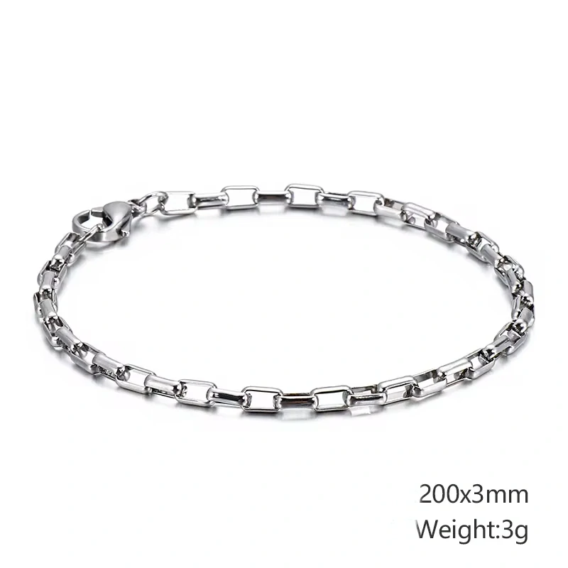 Jemný náramek chirurgická ocel 200x3 mm