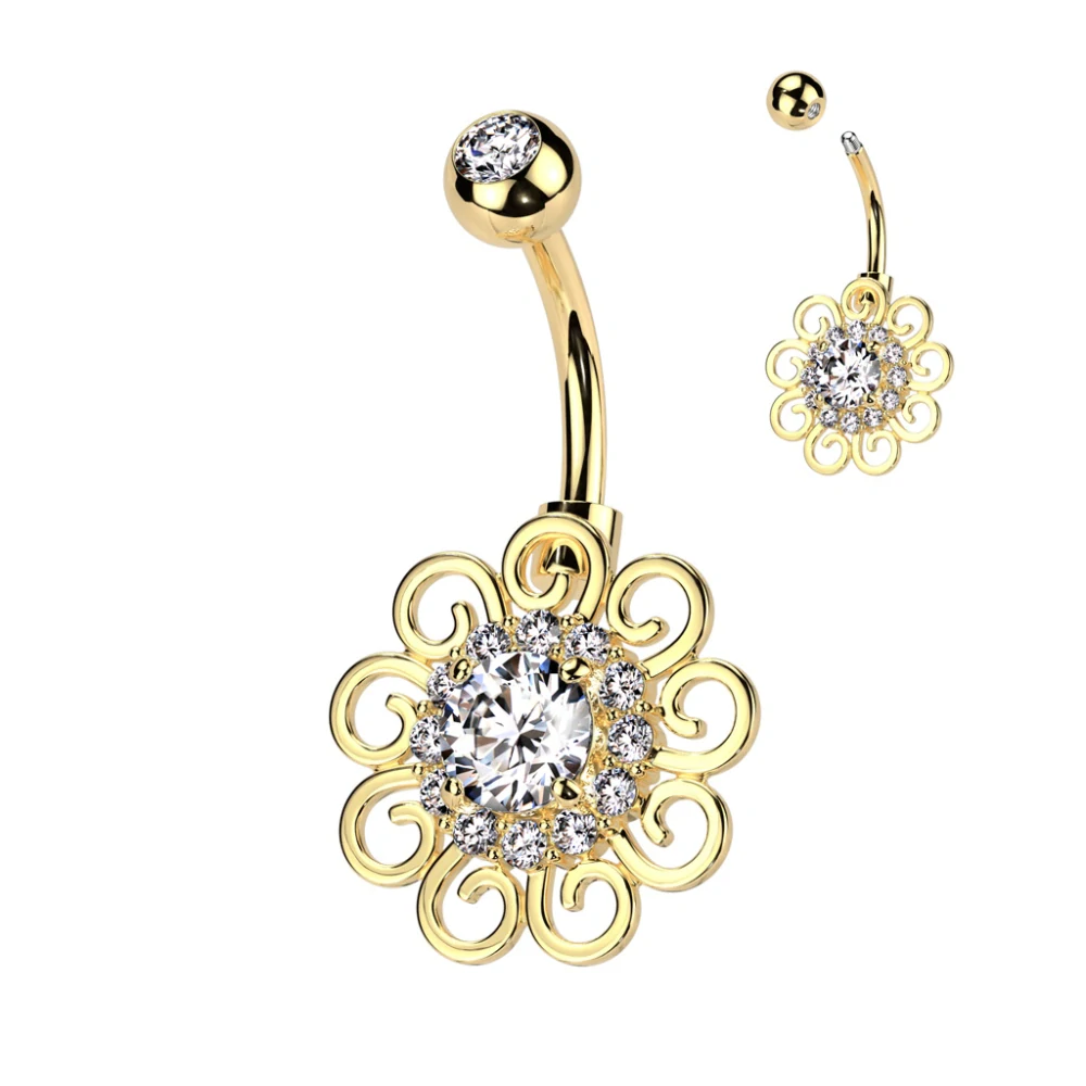 Piercing do pupíku Květinka