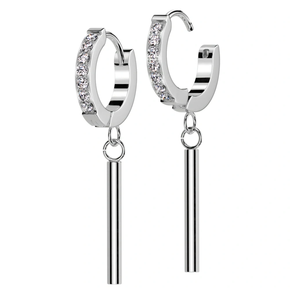 Náušnice chirurgická oceli se zirkony