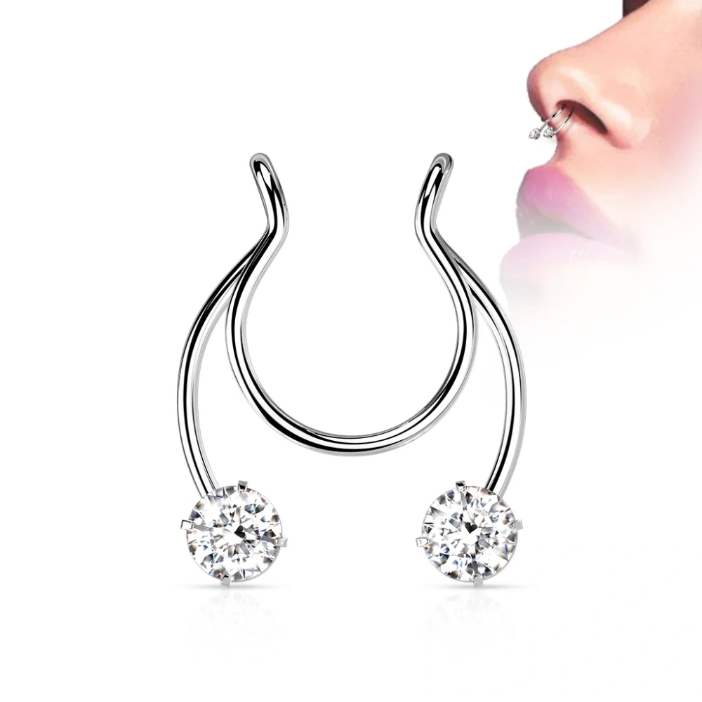 Falešný piercing do nosu - septum