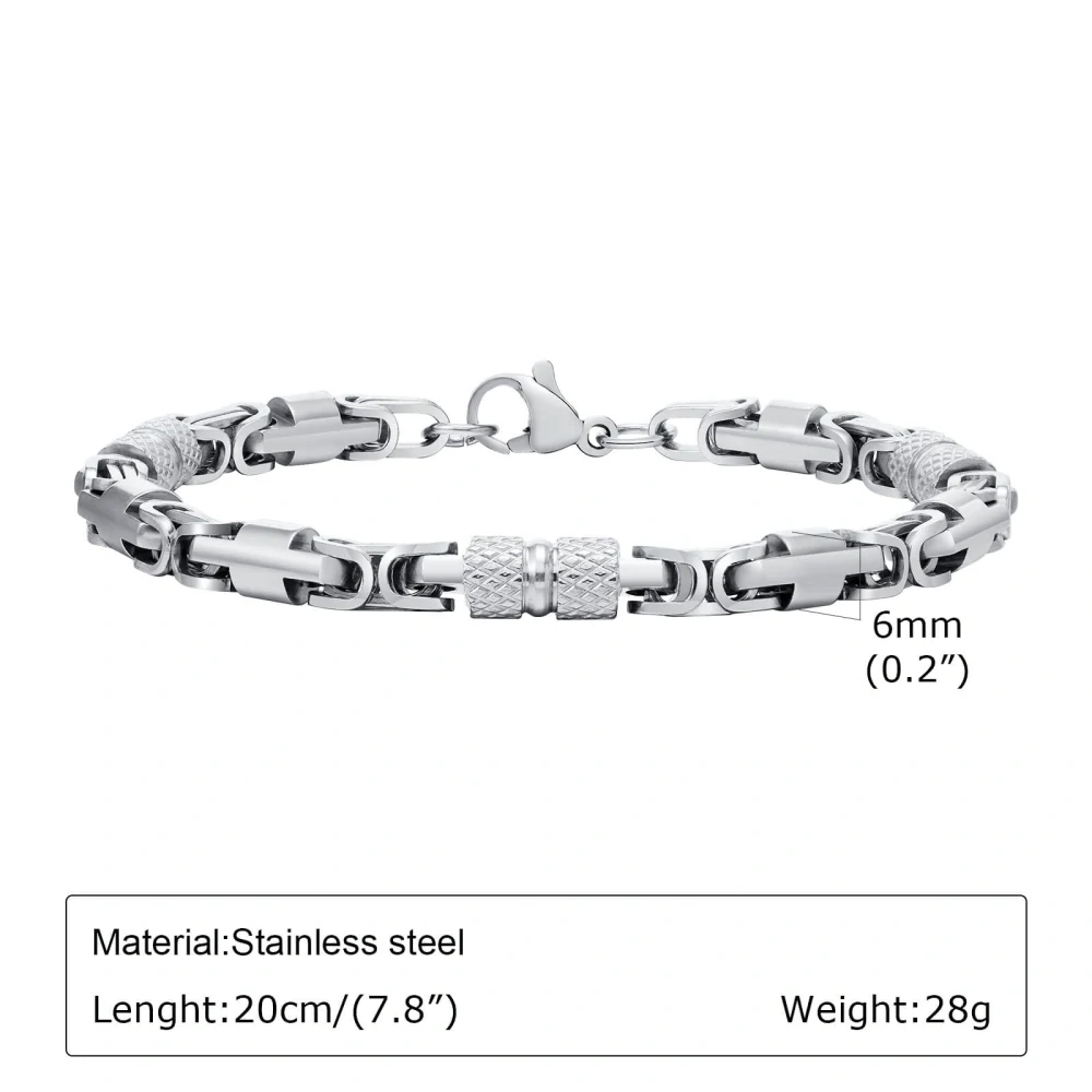 Náramek z chirurgické oceli Byzantine Chain Steel