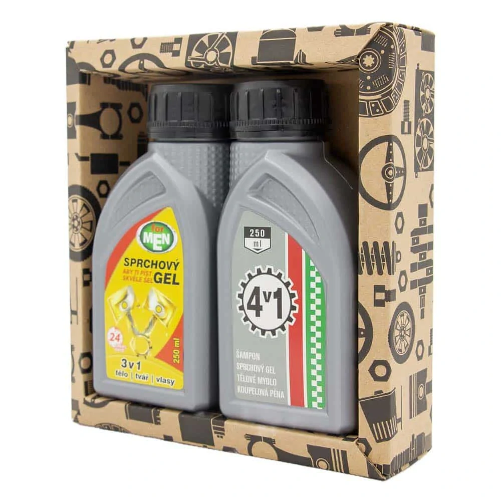 Kosmetická sada pro muže – gel 250 ml a gel 250 ml – olej