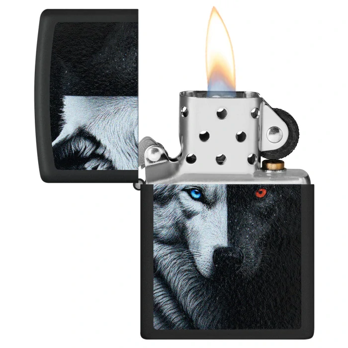 Benzínový zapalovač Zippo Two Wolves Design