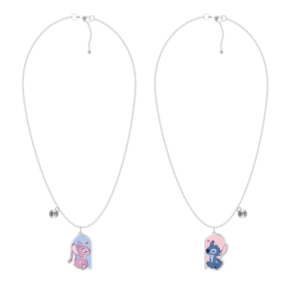 BFF náhrdelníky Disney Stitch a Angel pro kamarádky – sada 2 náhrdelníků