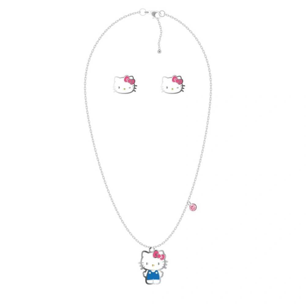 Dětská sada šperků Hello Kitty – náhrdelník s přívěskem a náušnice