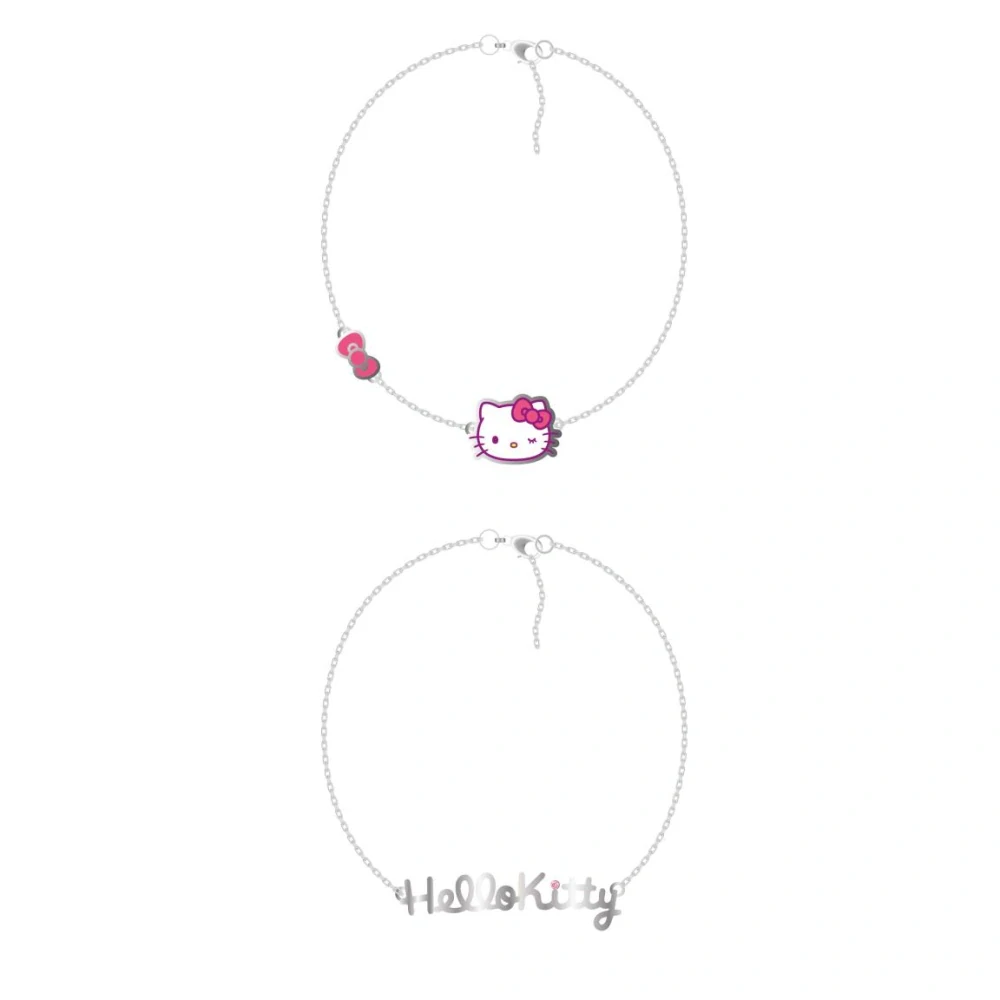 Dětské náramky Hello Kitty s mašličkou a logem