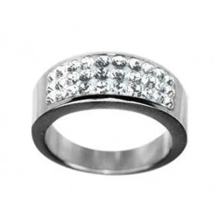 Prsten chirurgická ocel Swarovski RSSW04
