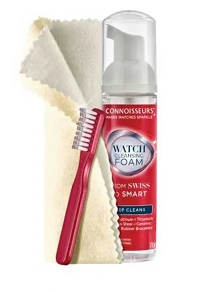 Čisticí sada na hodinky CONNOISSEURS Watch Care Kit – pěna, kartáček a utěrky