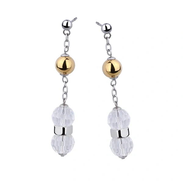 Visací náušnice z chirurgické oceli se Swarovski Elements