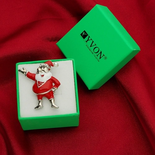 Brož s broušenými kamínky v dárkové krabičce GIFT6