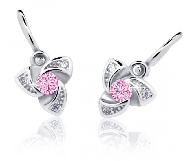 Dívčí naušnice na patent Cutie C2203-B Ruby Dark