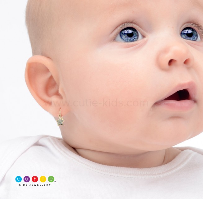 Dětské zlaté naušnice Cutie C2228