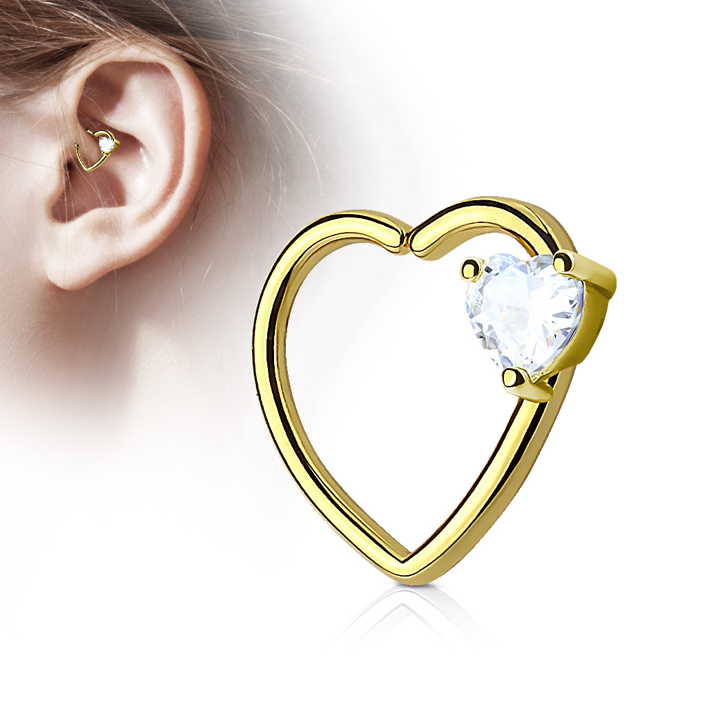Piercing do nosu/ucha ve tvaru srdce RXH02