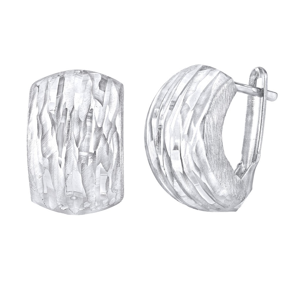 Stříbrné náušnice s třpytivým výbrusem