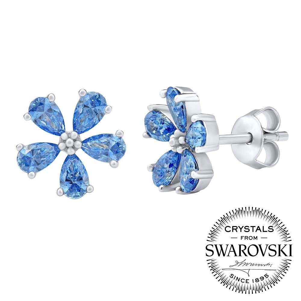 SILVEGO stříbrné náušnice ALEXANDRIA se Swarovski® Zirconia