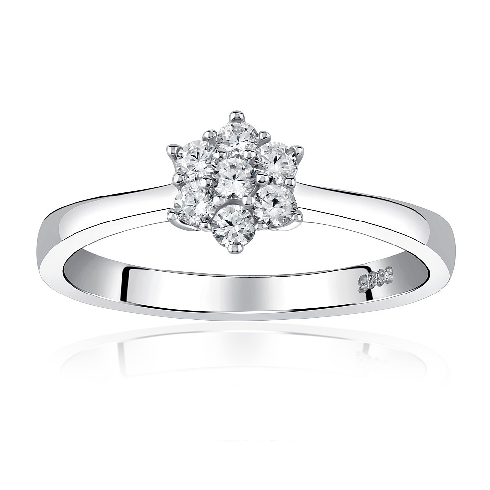 SILVEGO stříbrný prsten FLORA se Swarovski® Zirconia