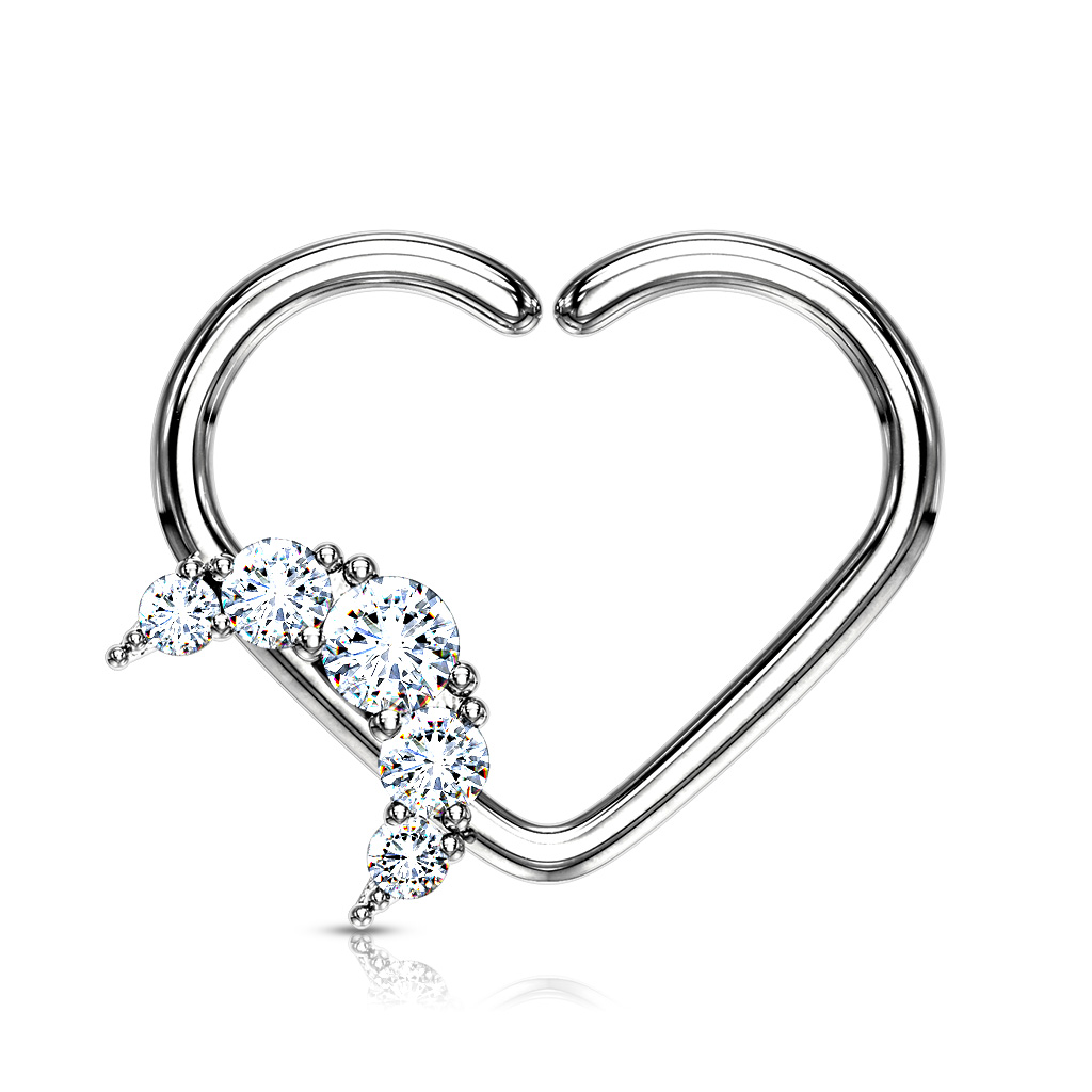 Piercing do nosu/ucha ve tvaru srdce RXH10R