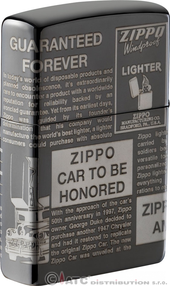 Benzínový zapalovač Zippo NEWSPRINT DESIGN