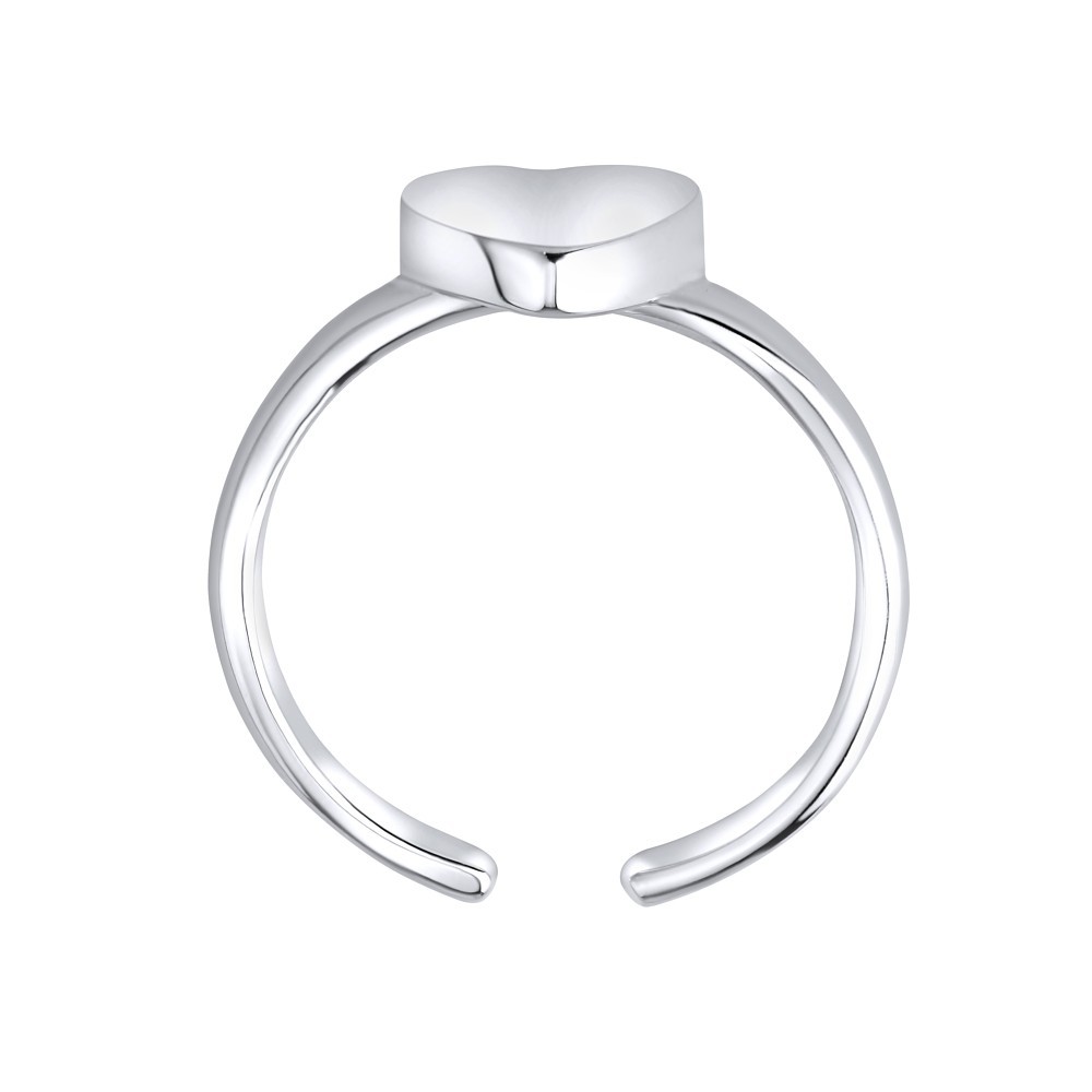 Stříbrný prsten na nohu srdce