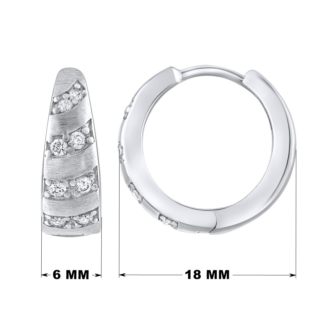 Luxusní stříbrné náušnice MIA se zirkony