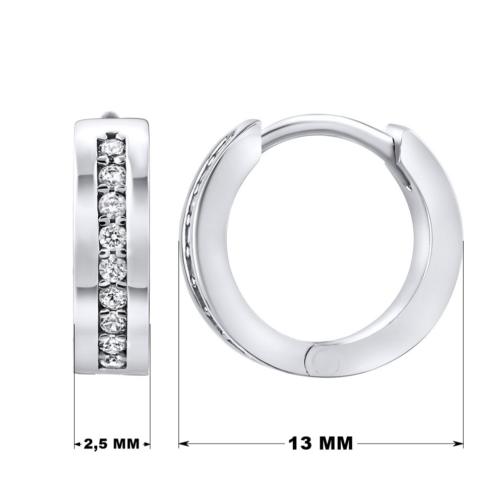 Stříbrné náušnice kruhy LOLA se zirkony