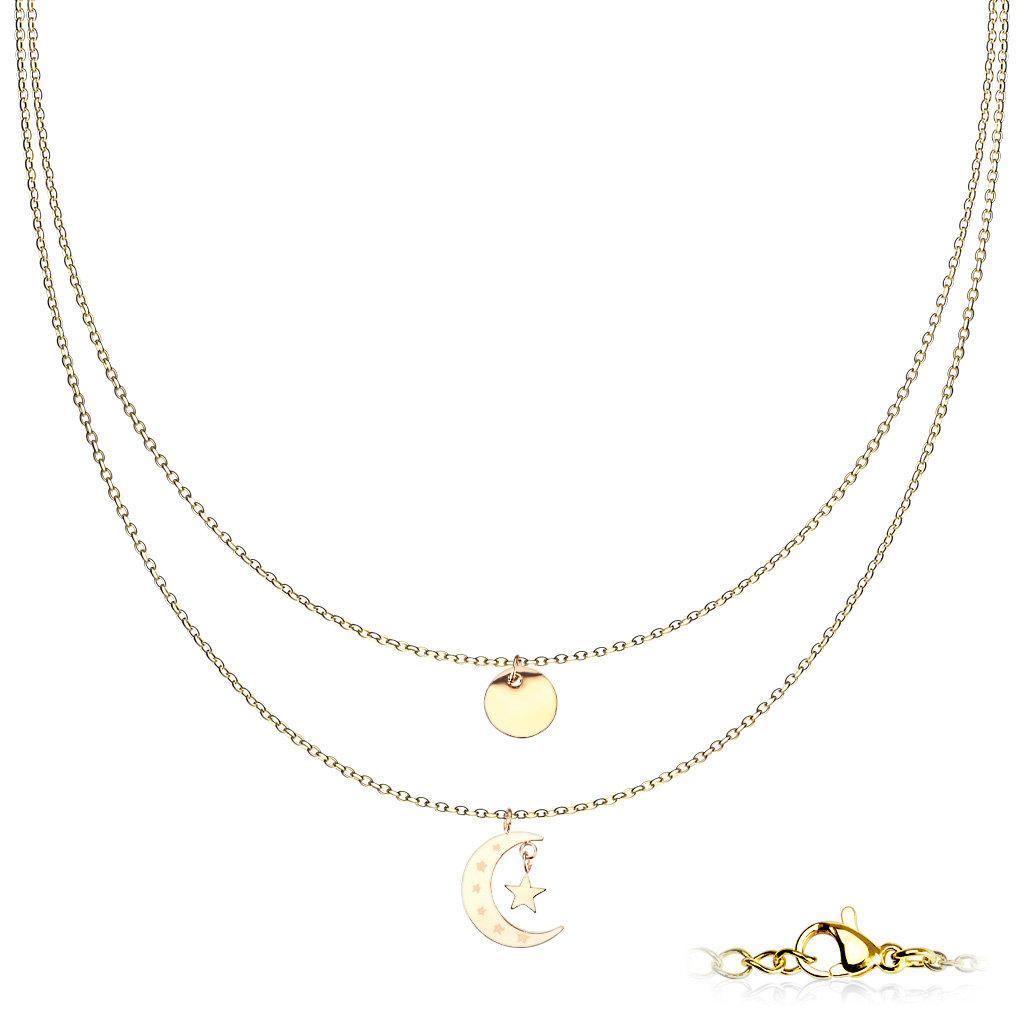 Dvojitý ocelový náhrdelník SNP-1522