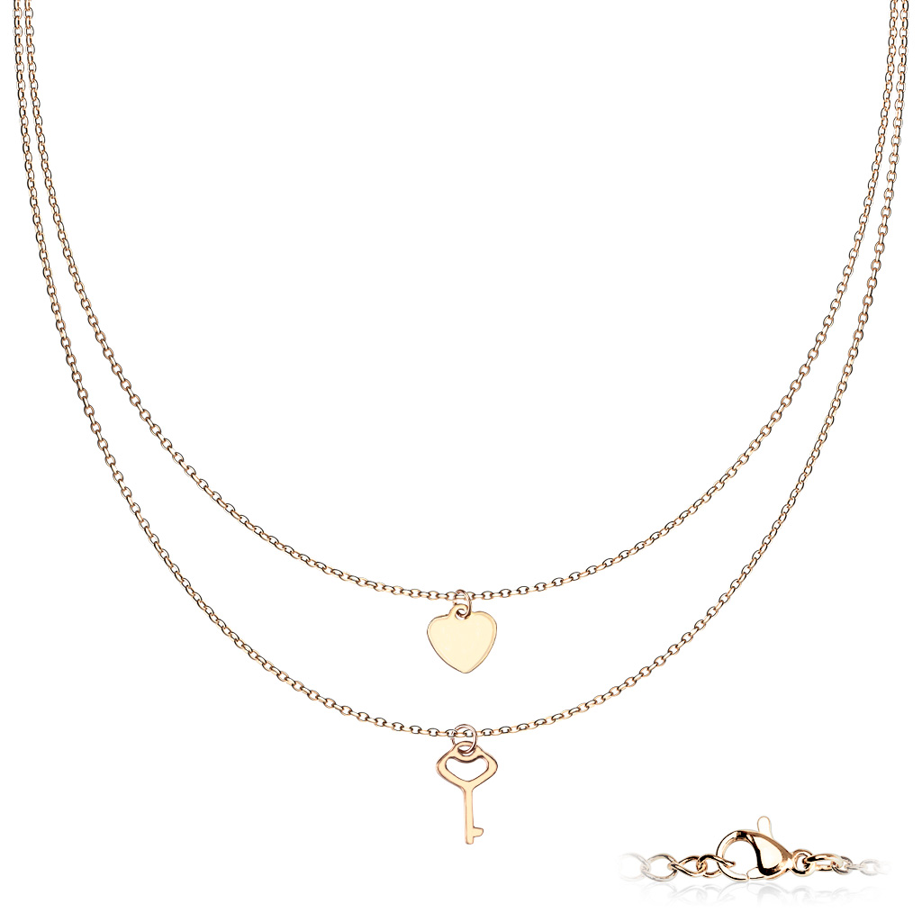 Dvojitý ocelový náhrdelník SNP-1523